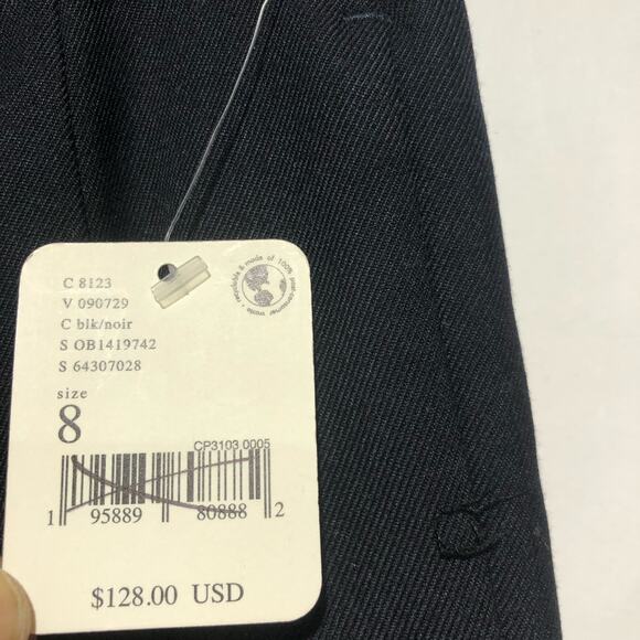 Free People Women's Pleated Wide Leg Dress Pants Black Size 32x27 NWT - Picture 6 of 9